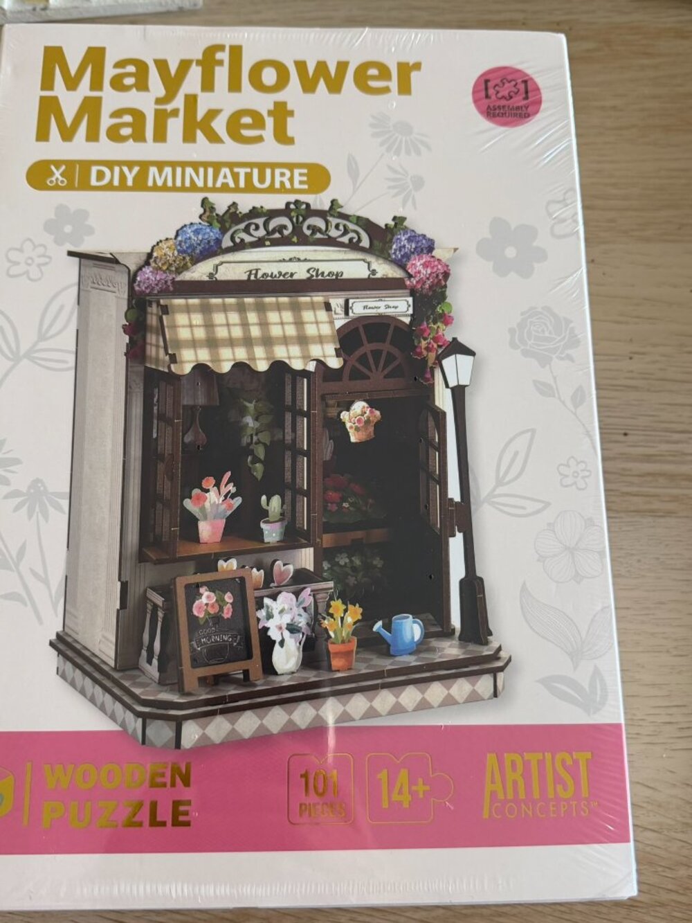 Mayflower Market Flower Shop Artist Concepts 101 Wooden 3D Puzzle NIB